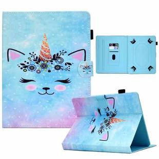 For 8 inch Tablet Sewing Pen Slot Leather Tablet Case(Wildebeest)