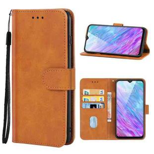 Leather Phone Case For ZTE Blade 20 Smart(Brown)
