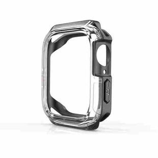 Transparent Two-color Armor Case For Apple Watch Series 9 / 8 / 7 45mm(Black)