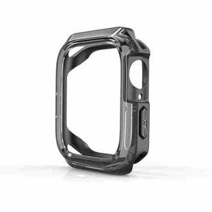 Transparent Two-color Armor Case For Apple Watch Series 9 / 8 / 7 45mm(Transparent Black)