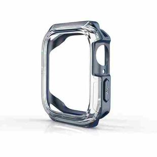 Transparent Two-color Armor Case For Apple Watch Series 9 / 8 / 7 41mm(Midnight Blue)