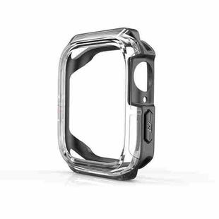 Transparent Two-color Armor Case For Apple Watch Series 6 & SE & 5 & 4 44mm(Black)