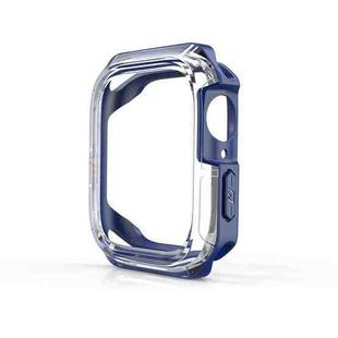 Transparent Two-color Armor Case For Apple Watch Series 6 & SE & 5 & 4 40mm(Blue)