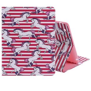Colored Drawing Pattern Horizontal Flip PU Leather Case with Holder & Card Slots & Wallet & Sleep / Wake-up Function(Horse)