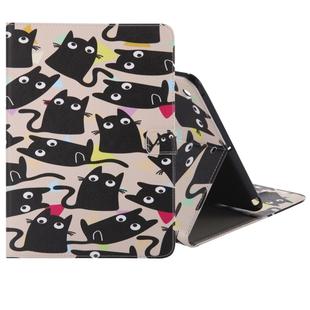 Colored Drawing Pattern Horizontal Flip PU Leather Case with Holder & Card Slots & Wallet & Sleep / Wake-up Function(Little Cat)