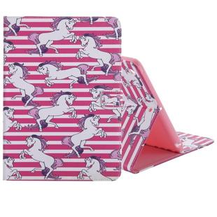 Colored Drawing Pattern Horizontal Flip PU Leather Case with Holder & Card Slots & Wallet & Sleep / Wake-up Function(Horse)