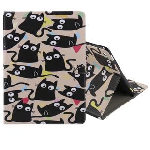For iPad Pro 12.9 2018 Colored Drawing Pattern Horizontal Flip PU Leather Case with Holder & Card Slots & Wallet & Sleep / Wake-up Function(Little Cat)