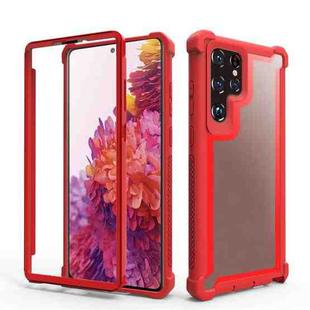 For Samsung Galaxy S22 Ultra 5G Double-Sided Full Coverage TPU + Acrylic Phone Case(Red)