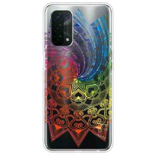 For OPPO A54 5G / A74 5G / A93 5G Gradient Lace Transparent TPU Phone Case(Whirlwind Colorful)