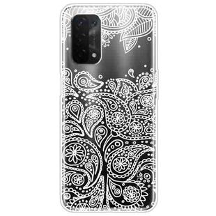 For OPPO A54 5G / A74 5G / A93 5G Gradient Lace Transparent TPU Phone Case(White)