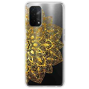 For OPPO A54 5G / A74 5G / A93 5G Gradient Lace Transparent TPU Phone Case(Gold)