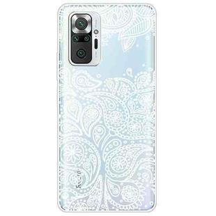 For Xiaomi Redmi Note 10 Pro 4G Gradient Lace Transparent TPU Phone Case(White)