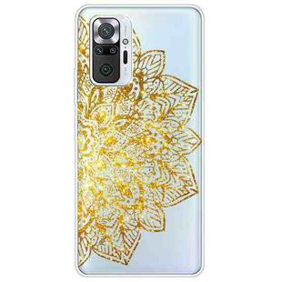 For Xiaomi Redmi Note 10 Pro 4G Gradient Lace Transparent TPU Phone Case(Gold)