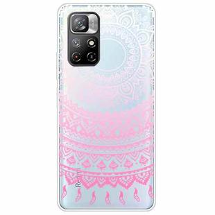 For Xiaomi Redmi Note 11 Gradient Lace Transparent TPU Phone Case(Gradient Pink)