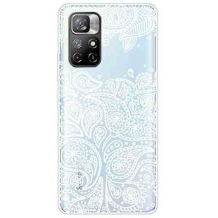 For Xiaomi Redmi Note 11 Pro / 11 Pro+ Gradient Lace Transparent TPU Phone Case(White)