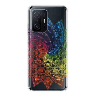 For Xiaomi Mi 11T Gradient Lace Transparent TPU Phone Case(Whirlwind Colorful)