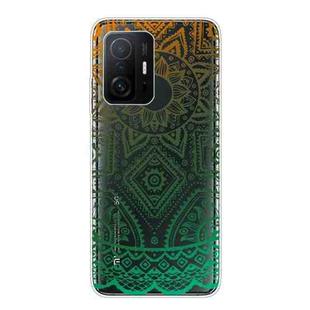 For Xiaomi Mi 11T Gradient Lace Transparent TPU Phone Case(Gradient Green)