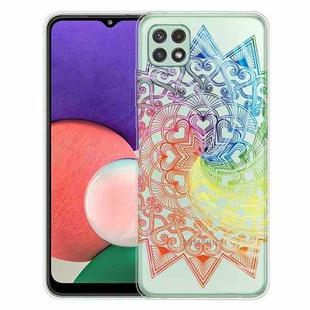 For Samsung Galaxy A03 EU Version Gradient Lace Transparent TPU Phone Case(Whirlwind Colorful)