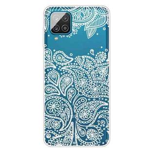 For Samsung Galaxy A22 4G Gradient Lace Transparent TPU Phone Case(White)