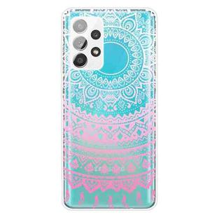 For Samsung Galaxy A32 4G Gradient Lace Transparent TPU Phone Case(Gradient Pink)