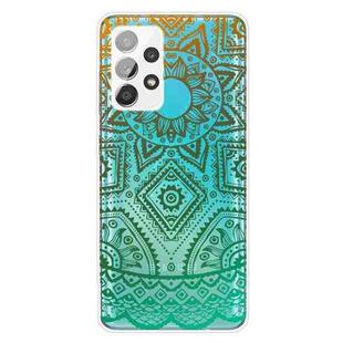 For Samsung Galaxy A32 5G Gradient Lace Transparent TPU Phone Case(Gradient Green)