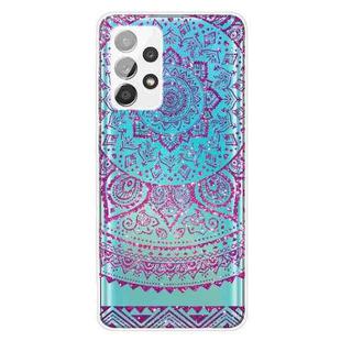 For Samsung Galaxy A33 5G Gradient Lace Transparent TPU Phone Case(Rose Red)