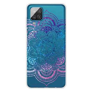 For Samsung Galaxy A42 5G Gradient Lace Transparent TPU Phone Case(Purple Blue Red)