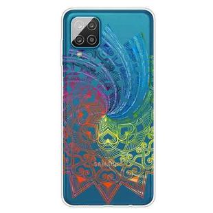 For Samsung Galaxy A42 5G Gradient Lace Transparent TPU Phone Case(Whirlwind Colorful)