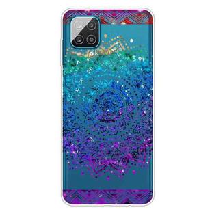 For Samsung Galaxy M32 4G Gradient Lace Transparent TPU Phone Case(Green Blue Purple)