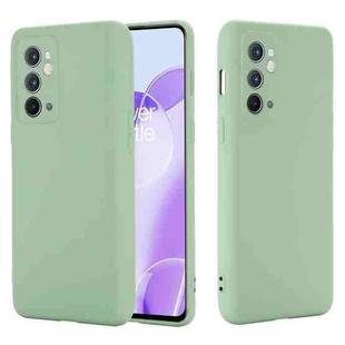 For OnePlus 9RT 5G Pure Color Liquid Silicone Phone Case(Green)