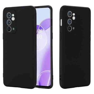 For OnePlus 9RT 5G Pure Color Liquid Silicone Phone Case(Black)