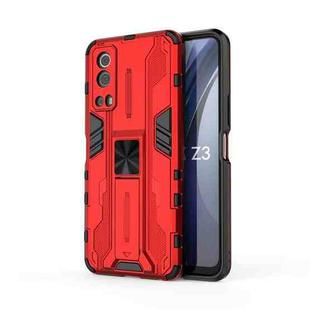 For vivo iQOO Z3 5G Supersonic PC + TPU Shock-proof Phone Case with Holder(Red)