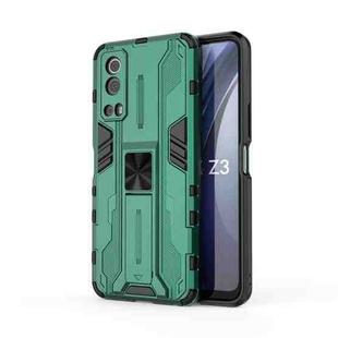 For vivo iQOO Z3 5G Supersonic PC + TPU Shock-proof Phone Case with Holder(Green)