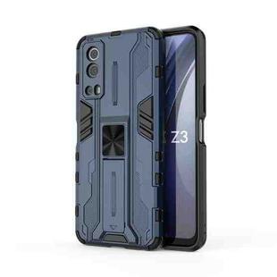For vivo iQOO Z3 5G Supersonic PC + TPU Shock-proof Phone Case with Holder(Dark Blue)