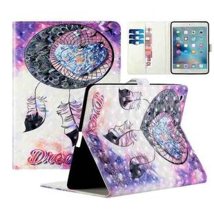 For iPad 2 / 3 / 4 Colored Drawing Horizontal Flip Leather with Holder & Card Slot & Wallet Sleep / Wake-up Function(Love wind Chimes)
