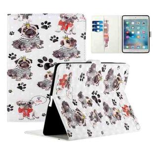 For iPad 2 / 3 / 4 Colored Drawing Horizontal Flip Leather with Holder & Card Slot & Wallet Sleep / Wake-up Function(Crown Dog)