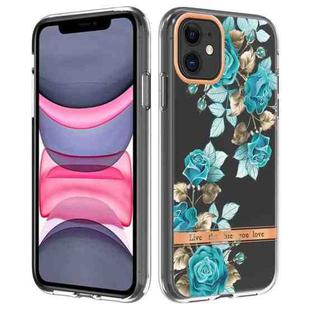 For iPhone 11 Flowers and Plants Series IMD TPU Phone Case (Blue Rose)