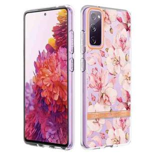 For Samsung Galaxy S20 FE 4G / 5G Flowers and Plants Series IMD TPU Phone Case(Pink Gardenia)