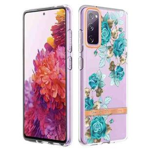 For Samsung Galaxy S20 FE 4G / 5G Flowers and Plants Series IMD TPU Phone Case(Blue Rose)