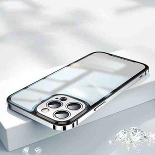 For iPhone 13 Pro Max AG Frosted Glass Phone Case (Silver)
