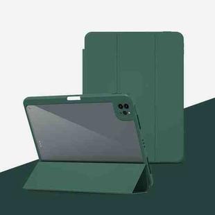 For iPad mini 6 Magnetic Split Leather Smart Tablet Case(Dark Green)