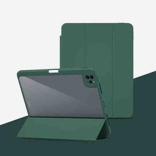 Magnetic Split Leather Smart Tablet Case For iPad Air / Air 2(Dark Green)