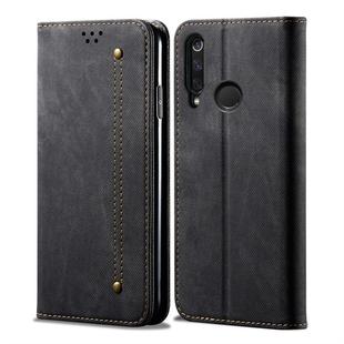 For Huawei Honor 10i / 20i / 20 Lite Denim Texture Casual Style Horizontal Flip Leather Case with Holder & Card Slots & Wallet(Black)