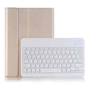 A870B Bluetooth Keyboard Leather Case with Holder & TPU Pen Slot For Samsung Galaxy Tab S8 11 inch SM-X700 / SM-X706(Gold)