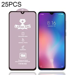 25 PCS 9H HD Large Arc High Alumina Full Screen Tempered Glass Film for Xiaomi Mi 9 SE