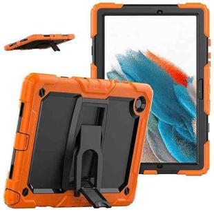 For Samsung Galaxy Tab A8 10.5 2021 Shockproof Black Silicone + PC Tablet Protective Case(Orange)