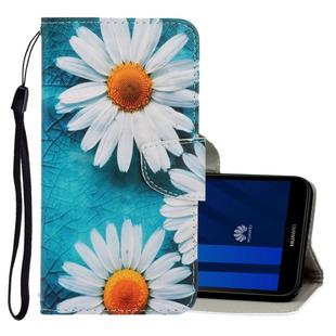 For Huawei Y5 2018 3D Colored Drawing Horizontal Flip PU Leather Case with Holder & Card Slots & Wallet(Chrysanthemum)