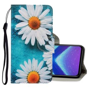 For Huawei Honor 8X 3D Colored Drawing Horizontal Flip PU Leather Case with Holder & Card Slots & Wallet(Chrysanthemum)
