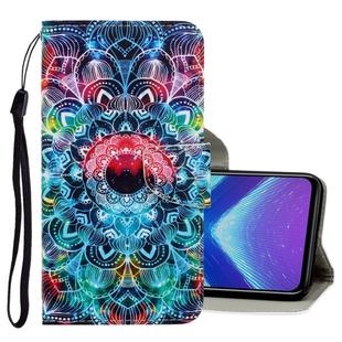For Huawei Honor 8X 3D Colored Drawing Horizontal Flip PU Leather Case with Holder & Card Slots & Wallet(Mandala)