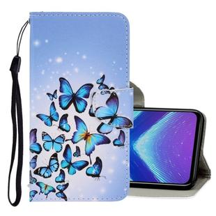 For Huawei Honor 8X 3D Colored Drawing Horizontal Flip PU Leather Case with Holder & Card Slots & Wallet(Multiple Butterflies)